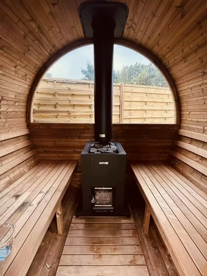 A view of nature from a cabin window